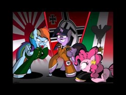 Size: 480x360 | Tagged: safe, deleted from derpibooru, imported from derpibooru, pinkie pie, rainbow dash, twilight sparkle, axis powers, italy, japan, japanese empire, nazi, nazi germany, world war ii