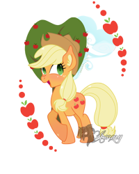 Size: 2000x2500 | Tagged: safe, artist:appletaffy, artist:zombies-pudding, imported from derpibooru, applejack, apple, female, solo, tree