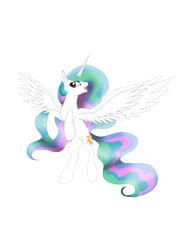 Size: 1800x2400 | Tagged: safe, artist:snowberricherri, imported from derpibooru, princess celestia, female, missing accessory, solo