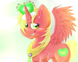 Size: 1280x1024 | Tagged: safe, artist:addideer, imported from derpibooru, big macintosh, alicorn, alicornified, bigmacicorn, male, princess big mac, race swap, solo