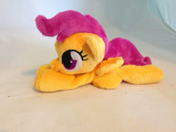 Size: 570x428 | Tagged: safe, artist:kazzysart, imported from derpibooru, scootaloo, beanie (plushie), irl, photo, plushie, solo