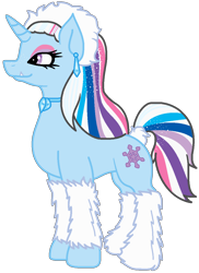 Size: 880x1208 | Tagged: safe, artist:flamefyre1235, imported from derpibooru, pony, unicorn, abbey bominable, abominable snowman, crossover, monster high, ponified, snow monster, solo