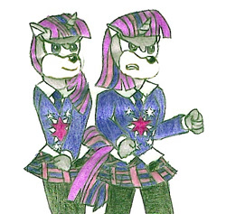 Size: 431x409 | Tagged: safe, artist:mariosonicmoon, imported from derpibooru, twilight sparkle, anthro, female, request, solo, sonic the hedgehog (series), sonicified, style emulation, traditional art