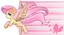 Size: 900x495 | Tagged: safe, artist:haydee, imported from derpibooru, fluttershy, cute, female, flying, looking at you, solo