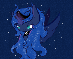 Size: 540x434 | Tagged: safe, artist:twinntasura, imported from derpibooru, princess luna, female, portrait, solo