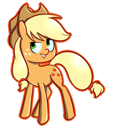 Size: 400x450 | Tagged: safe, artist:vividvulpine, imported from derpibooru, applejack, female, solo