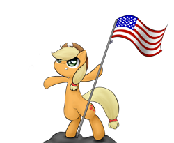 Size: 1100x900 | Tagged: safe, artist:roxandasher, imported from derpibooru, applejack, 4th of july, american applejack, american flag, american independence day, amerijack, female, flag, independence day, solo, united states, wingding eyes