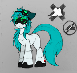 Size: 3307x3118 | Tagged: safe, artist:terror--bite, artist:the--cloudsmasher, imported from derpibooru, oc, oc only, oc:cloudsmasher, original species, pony, robot, robot pony, :<, floppy ears, looking at you, reference sheet, solo, weather control