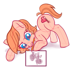 Size: 755x707 | Tagged: safe, artist:mcponyponypony, imported from derpibooru, oc, oc only, oc:redliner, earth pony, pony, backbend, solo