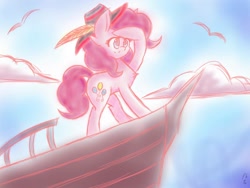 Size: 960x720 | Tagged: safe, artist:peebles15, imported from derpibooru, pinkie pie, female, hat, ship, solo