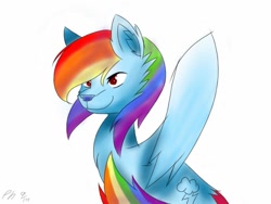 Size: 960x720 | Tagged: safe, artist:peebles15, imported from derpibooru, rainbow dash, wolf, female, solo, species swap