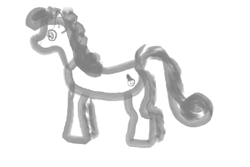 Size: 720x480 | Tagged: safe, artist:the_shave, derpibooru exclusive, imported from derpibooru, oc, oc only, oc:horse, horse, monochrome, solo