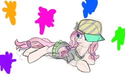 Size: 671x415 | Tagged: safe, artist:tanmansmantan, imported from derpibooru, pony, chirpy chips, clothes, crossover, ponified, skirt, solo, splatoon