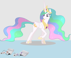 Size: 750x606 | Tagged: safe, artist:drpain, imported from derpibooru, princess celestia, female, nes 2, nintendo, nintendo entertainment system, snes 2, solo, super nintendo, video game