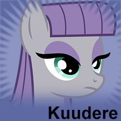 Size: 250x250 | Tagged: safe, imported from derpibooru, maud pie, earth pony, pony, derpibooru, female, kuudere, meta, solo, spoilered image joke