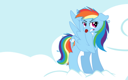 Size: 3301x2071 | Tagged: safe, artist:riisusparkle, imported from derpibooru, rainbow dash, angry, blood, cloud, cloudy, female, frown, nosebleed, solo