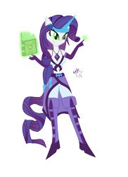 Size: 2550x3510 | Tagged: safe, artist:e-e-r, imported from derpibooru, rarity, equestria girls, inspiration manifestation, belly button, corrupted, female, inspirarity, midriff, possessed, simple background, solo, transparent background