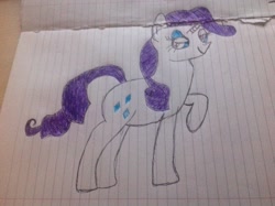 Size: 2592x1936 | Tagged: safe, artist:crimsondusk, imported from derpibooru, rarity, female, lined paper, sketch, solo, traditional art