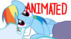 Size: 872x486 | Tagged: safe, artist:rebron-y, imported from derpibooru, rainbow dash, soarin', pony, animated at source, female, male, shipping, sleeping, soarindash, straight
