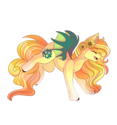 Size: 863x925 | Tagged: safe, artist:soulistix, imported from derpibooru, oc, oc only, oc:sunflower meadows, bat pony, pony, solo