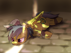 Size: 800x600 | Tagged: safe, artist:yosixi, imported from derpibooru, daring do, pegasus, pony, bondage, female, mare, rope, solo, tied up, unsexy bondage