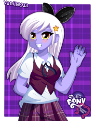 Size: 1280x1612 | Tagged: safe, artist:spookyle, imported from derpibooru, oc, oc only, oc:night star, equestria girls, friendship games, crystal prep academy, equestria girls logo, solo