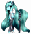 Size: 3957x4410 | Tagged: safe, artist:blueponyhays, imported from derpibooru, pony, hatsune miku, ponified, solo, vocaloid