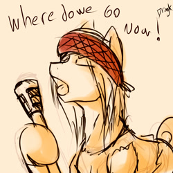 Size: 1000x1000 | Tagged: safe, artist:dragk, imported from derpibooru, pony, axl rose, ponified, solo