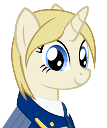 Size: 4201x5000 | Tagged: safe, artist:age3rcm, imported from derpibooru, pony, unicorn, absurd resolution, blonde, clothes, crimea, looking at you, natalia poklonskaya, politics, ponified, show accurate, simple background, smiling, solo, transparent background, vector