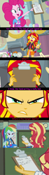 Size: 720x2560 | Tagged: safe, imported from derpibooru, screencap, pinkie pie, rainbow dash, sunset shimmer, equestria girls, equestria girls (movie), friendship games, the science of magic, comic, female, handwriting, meme, sunset the science gal, text