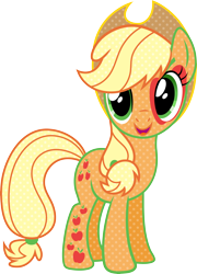 Size: 5762x8006 | Tagged: safe, artist:sugar-loop, imported from derpibooru, applejack, absurd resolution, cutie mark magic, female, looking at you, open mouth, simple background, smiling, solo, transparent background, vector