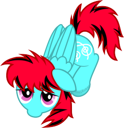 Size: 4857x5000 | Tagged: safe, artist:age3rcm, imported from derpibooru, oc, oc only, oc:red dash, absurd resolution, sad, simple background, solo, transparent background, unshorn fetlocks, vector