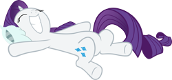Size: 6488x3000 | Tagged: safe, artist:timeimpact, imported from derpibooru, rarity, featureless crotch, female, happy, pillow, simple background, smiling, solo, transparent background, vector