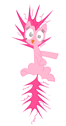 Size: 3155x6000 | Tagged: safe, artist:draikjack, artist:lauren faust, imported from derpibooru, pinkie pie, female, simple background, smiling, solo, sugar rush, swirly eyes, tongue out, transparent background, vector