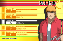 Size: 843x543 | Tagged: safe, artist:redhotkick, imported from derpibooru, big macintosh, human, humanized, implied shipping, persona, persona 4, social link