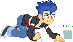 Size: 9200x5323 | Tagged: safe, artist:paulysentry, deleted from derpibooru, imported from derpibooru, flash sentry, a banner day, equestria girls, friendship games, absurd resolution, all fours, marker, silly human, simple background, solo, transparent background, vector