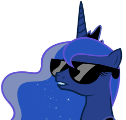 Size: 4000x3817 | Tagged: dead source, safe, artist:santafer, imported from derpibooru, princess luna, dat ass, dat butt, female, lip bite, meme, simple background, solo, sunglasses, transparent background, vector