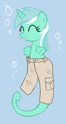 Size: 481x900 | Tagged: safe, artist:arrkhal, imported from derpibooru, lyra heartstrings, sea pony, clothes, crossing the memes, female, lyra doing lyra things, meme, pants, plothole plush lyra, seapony lyra, solo