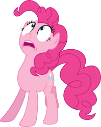 Size: 3598x4550 | Tagged: safe, artist:illumnious, imported from derpibooru, pinkie pie, party pooped, absurd resolution, female, juxtaposition bait, simple background, solo, transparent background, vector