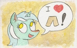 Size: 1806x1134 | Tagged: safe, artist:infinitebadness, imported from derpibooru, lyra heartstrings, friendship is witchcraft, clothes, female, i like pants, pants, solo, traditional art, watercolor painting