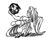 Size: 2048x1536 | Tagged: safe, artist:thattagen, imported from derpibooru, fluttershy, ball, female, football, kick, monochrome, solo, style emulation