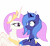 Size: 10000x9221 | Tagged: safe, artist:illuminatiums, imported from derpibooru, princess celestia, princess luna, alicorn, pony, :p, absurd resolution, drool, drool string, eye contact, female, incest, lesbian, messy mane, open mouth, pink-mane celestia, princest, s1 luna, shipping, shocked, show accurate, show accurate porn, simple background, smiling, tongue out, transparent background, vector, wide eyes, young, younger