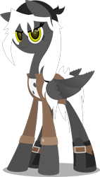 Size: 1510x2656 | Tagged: safe, artist:zacatron94, imported from derpibooru, oc, oc only, oc:captain white, lineless, pirate, simple background, solo, transparent background