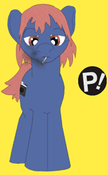 Size: 312x504 | Tagged: safe, artist:lizuka, imported from derpibooru, pony, cigarette, flcl, ponified, samejima mamimi, simple background, smoking, solo