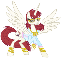 Size: 543x514 | Tagged: safe, artist:tygerbug, artist:zutheskunk, artist:zutheskunk traces, imported from derpibooru, oc, oc only, oc:fausticorn, alicorn, pony, .svg available, absurd resolution, bling, clothes, female, lauren faust, mare, simple background, solo, svg, swag, transparent background, vector, vector trace