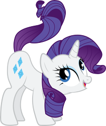 Size: 9450x11220 | Tagged: safe, artist:silentmatten, imported from derpibooru, rarity, pony, unicorn, friendship is magic, absurd resolution, butt shake, cute, female, mare, plot, raised tail, raribetes, simple background, solo, tail whip, transparent background, vector