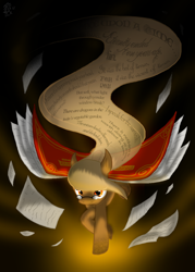 Size: 2500x3500 | Tagged: safe, artist:dragonwolfrooke, imported from derpibooru, oc, oc only, oc:page turner, object pony, original species, book, ponified, solo, surreal