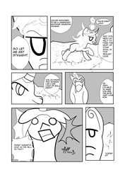 Size: 4299x6071 | Tagged: safe, imported from derpibooru, oc, oc only, oc:leady star, phoenix, absurd resolution, comic, monochrome, shocked