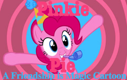 Size: 1751x1097 | Tagged: safe, artist:sonicrainboomftw, imported from derpibooru, pinkie pie, female, looney tunes, party horn, solo