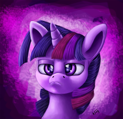 Size: 5000x4839 | Tagged: safe, artist:bluespiritofgood, imported from derpibooru, twilight sparkle, absurd resolution, female, frown, portrait, solo